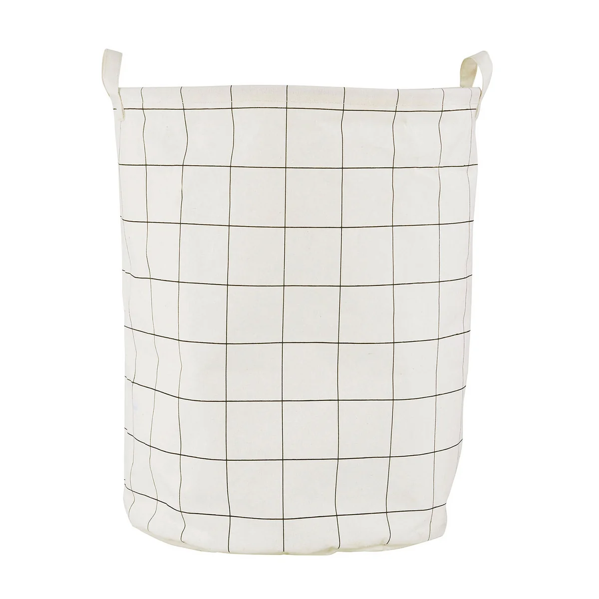 House Doctor - Squares Wäschekorb, Ø 40 x H 50 cm, schwarz / weiß