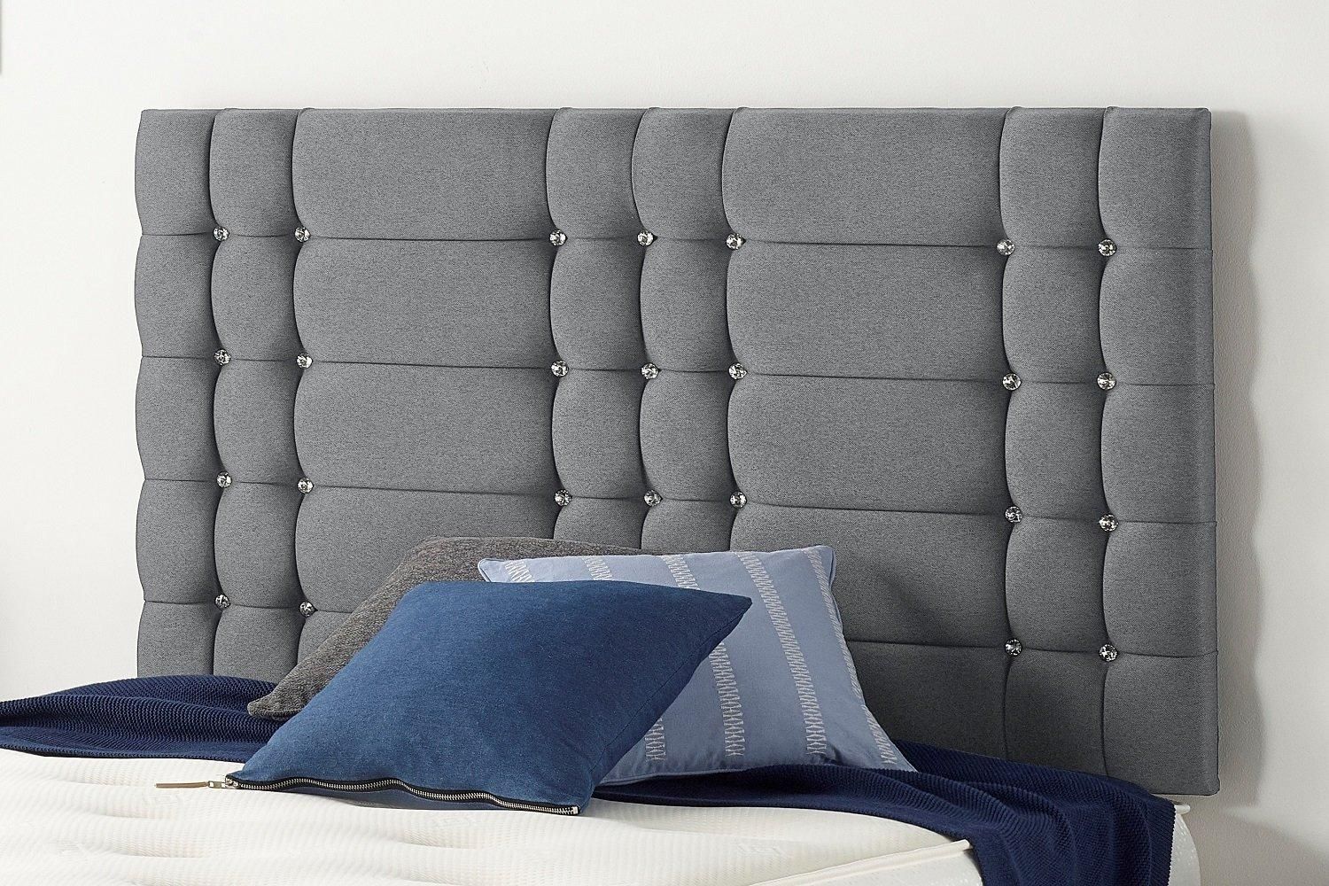 Somnior Bliss Divan Bed Base with Headboard Plush Velvet