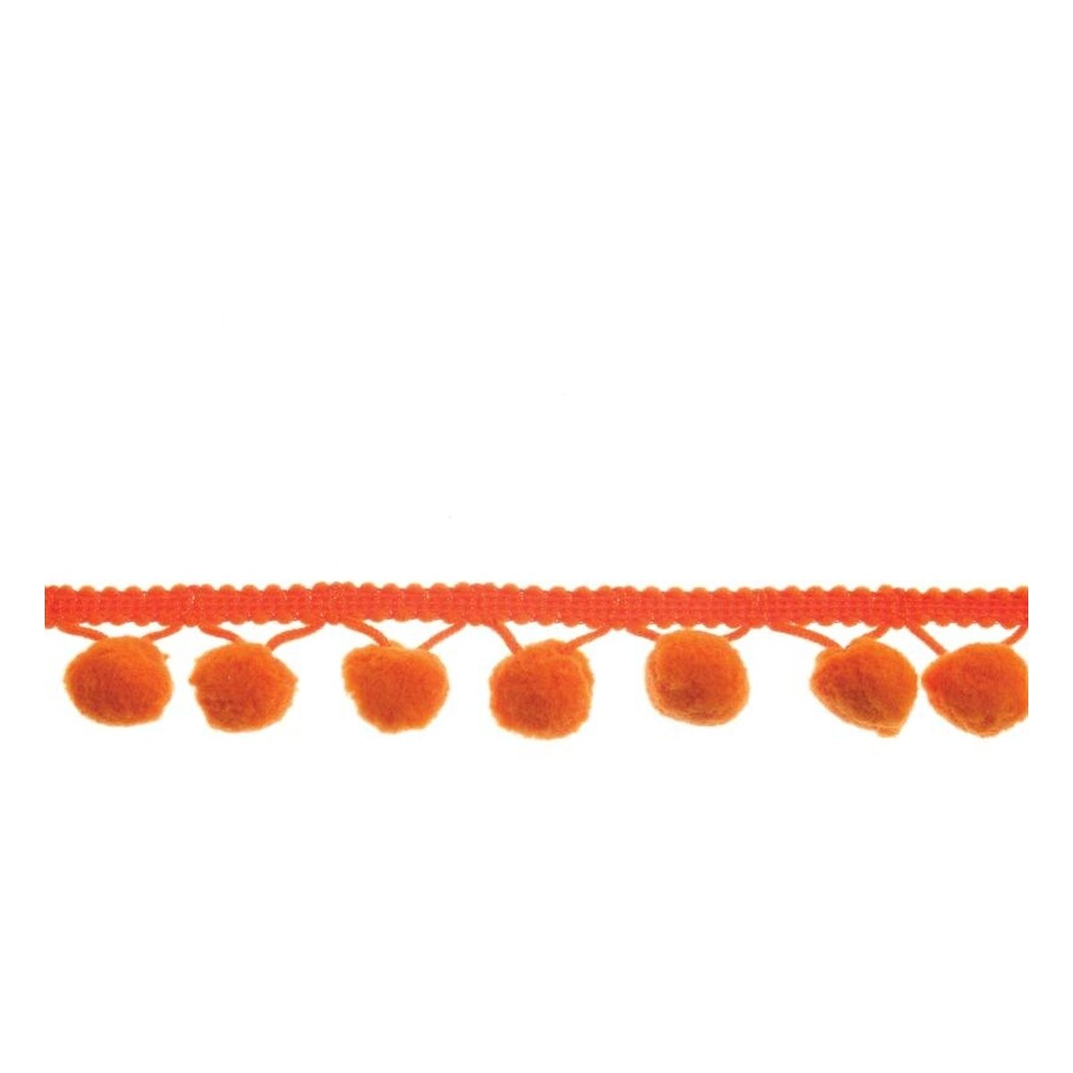 Orange 20mm Pom Pom Trim by the Metre