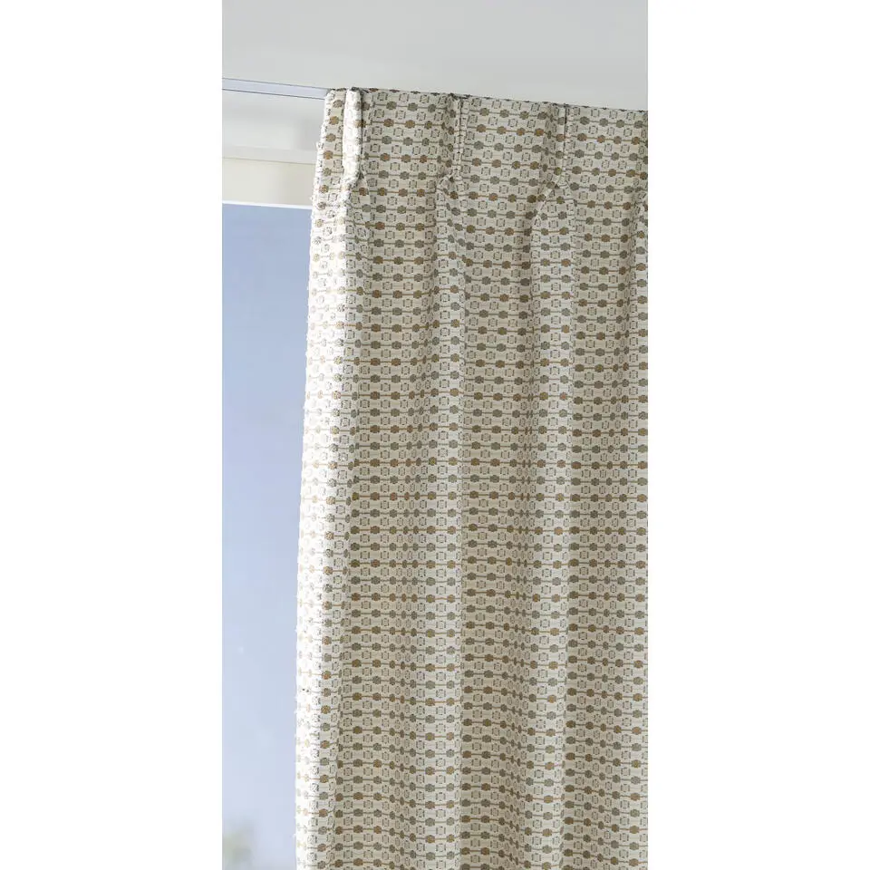 Gordijnstof Jaipur lichtdoorlatend - beige