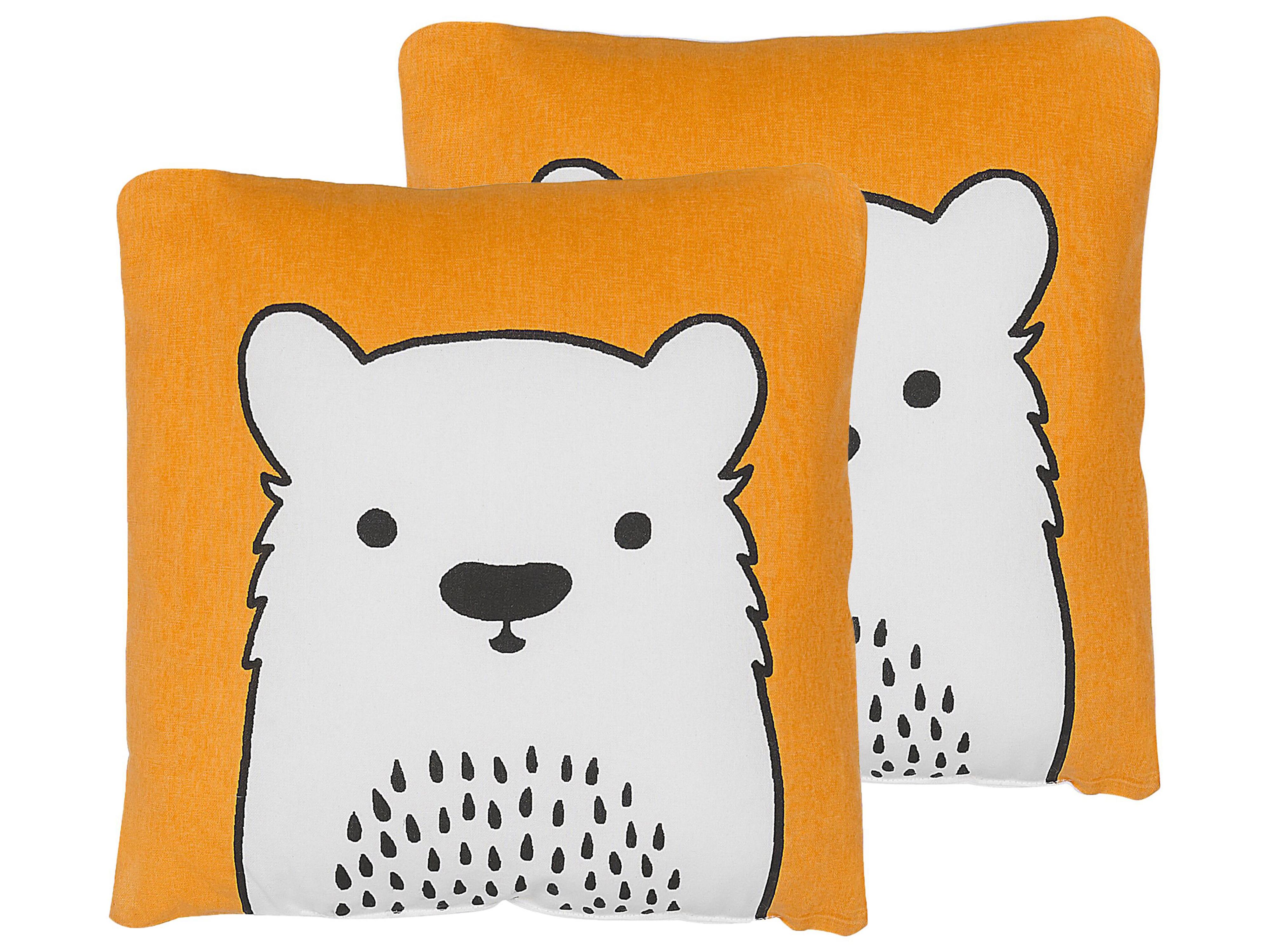Throw Cushion WARANASI Cotton 45 x 45 cm Orange