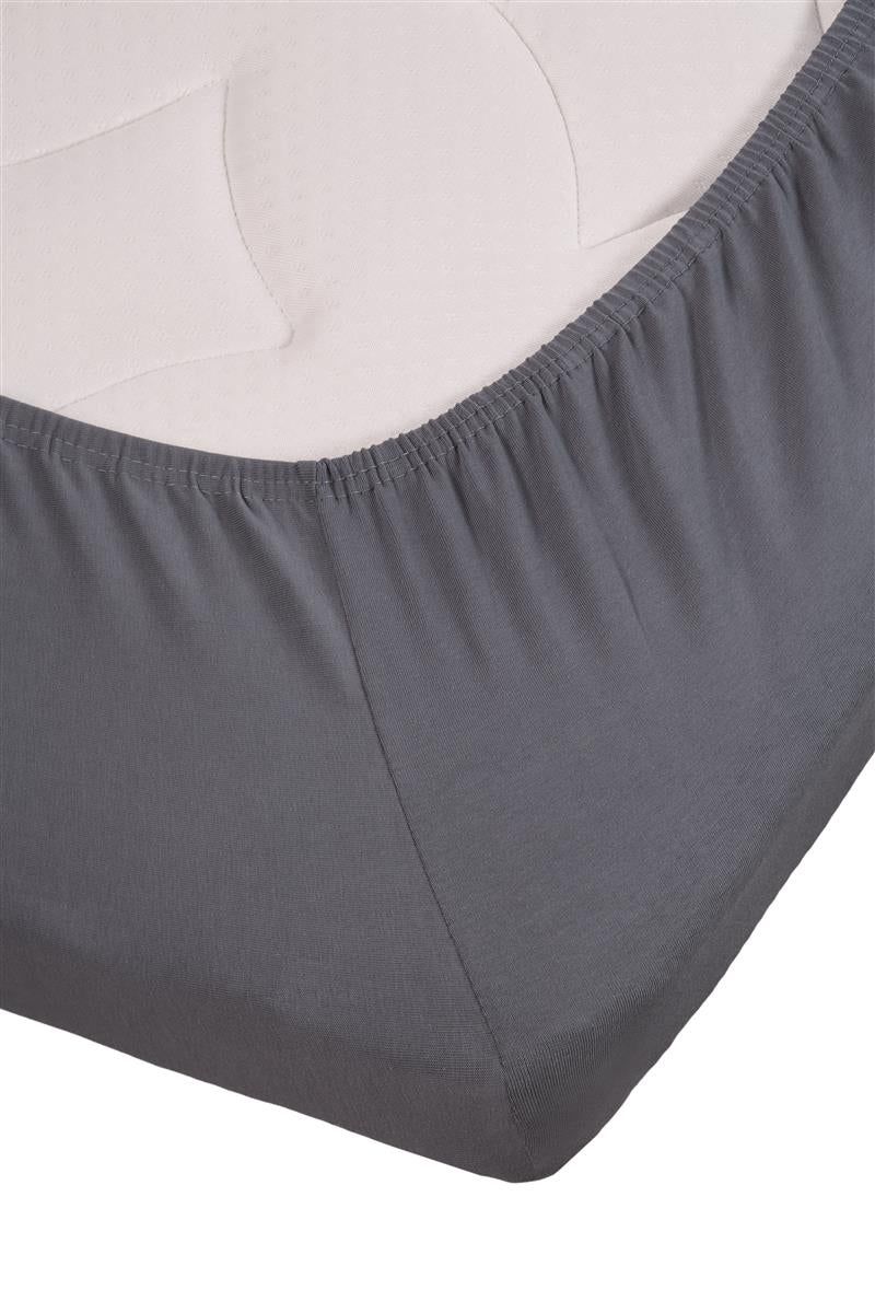 Beddinghouse Jersey Lycra - Topper Hoeslaken - 90x200/220 - Koel grijs