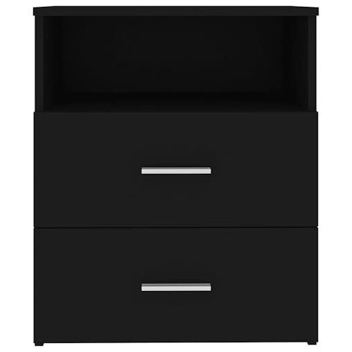 NNEVL Bed Cabinets 2 pcs Black 50x32x60 cm