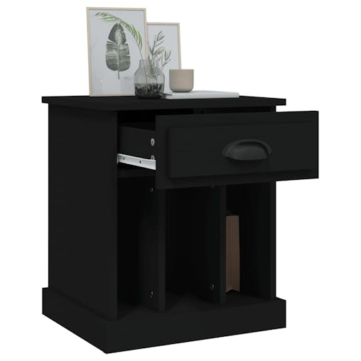 NNEVL Bedside Cabinets 2 pcs Black 43x36x50 cm