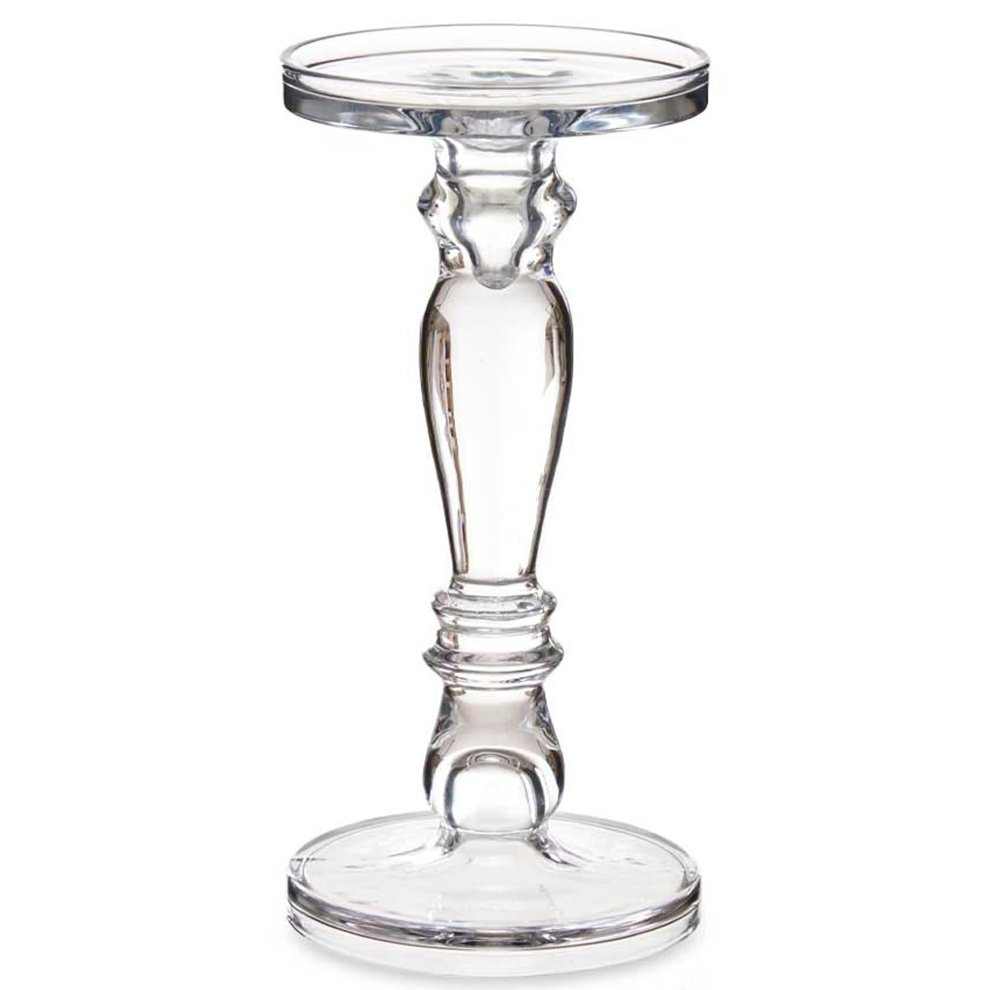 - Chandelier porte bougie en verre taillé 13x13x28cm