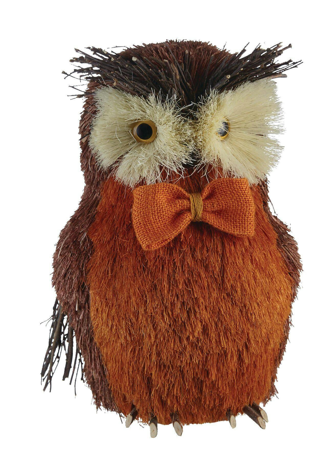 For Living Squirrel/Turkey/Owl Sisal Assorted Tabletop Animals, Brown, 12-in, 1-pk, Indoor/Outdoor Decoration for Fall