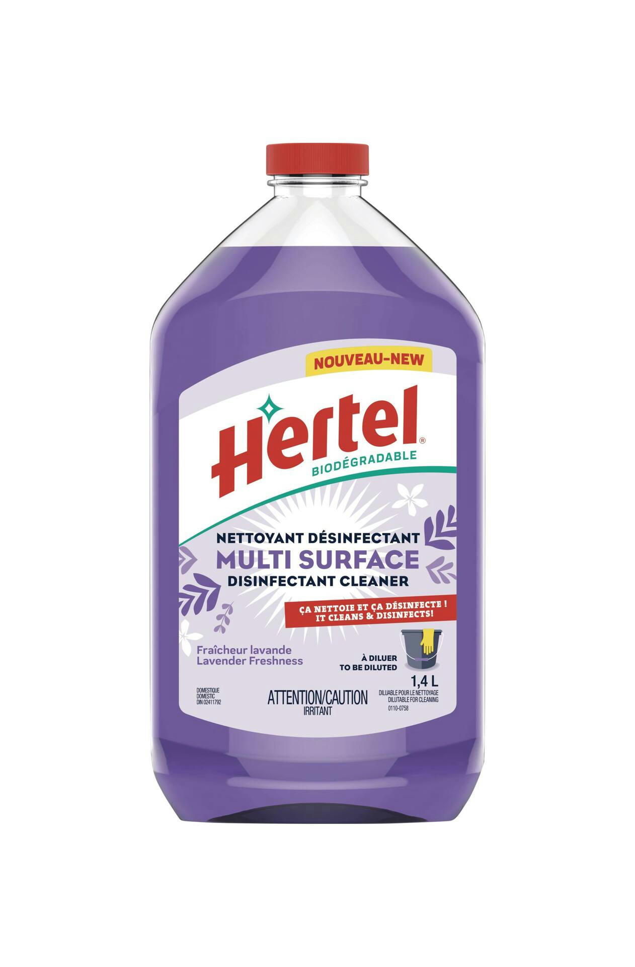 Hertel Multi-Surface Disinfecting Cleaner, 1.4-L