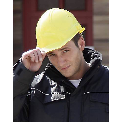Casque de protection Voss 2680 PE 4 points jaune, conforme EN 397 et EN 50365