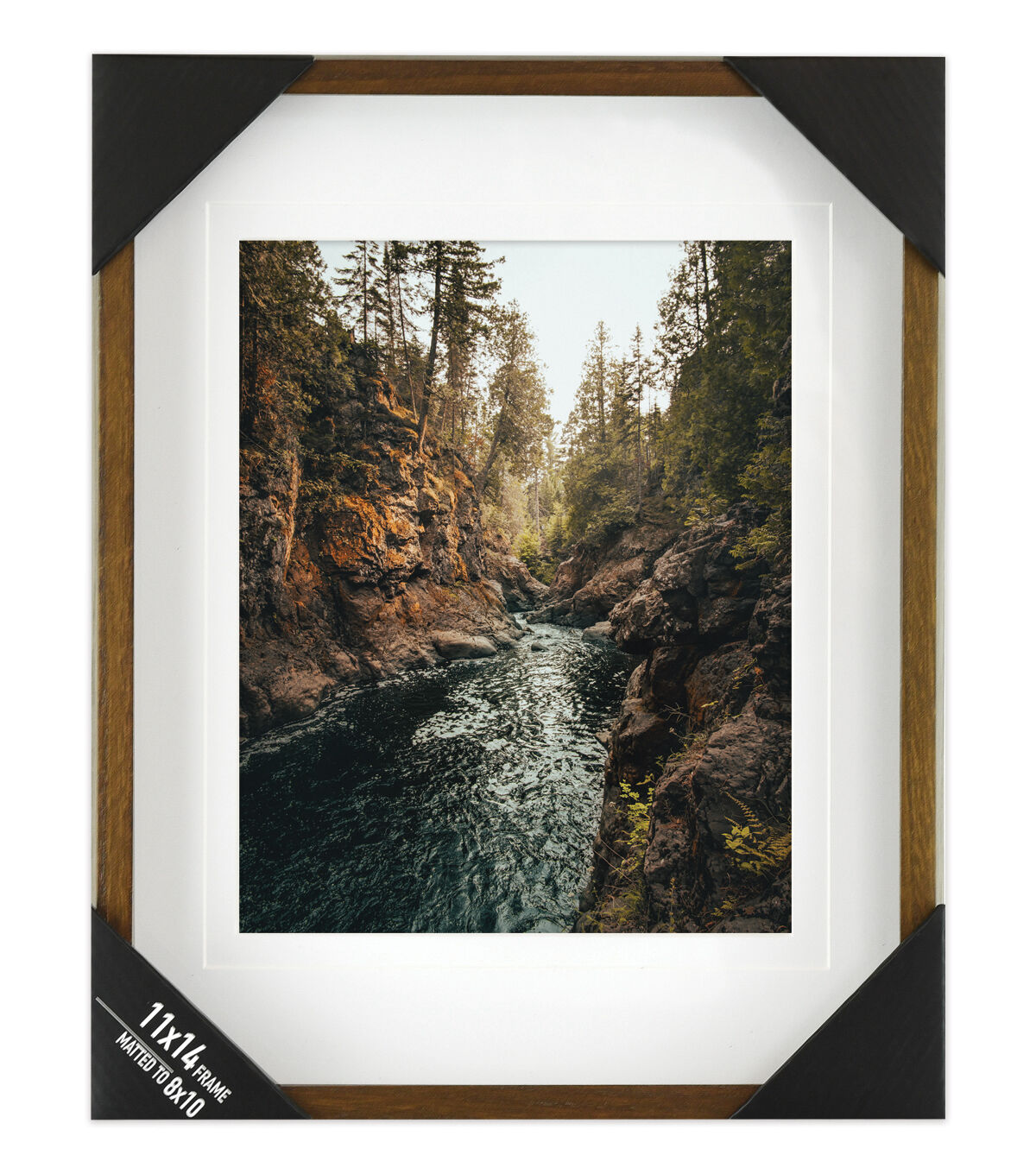 Enchante 11 x 14 Matted to 8 x 10 Walnut Wall Frame