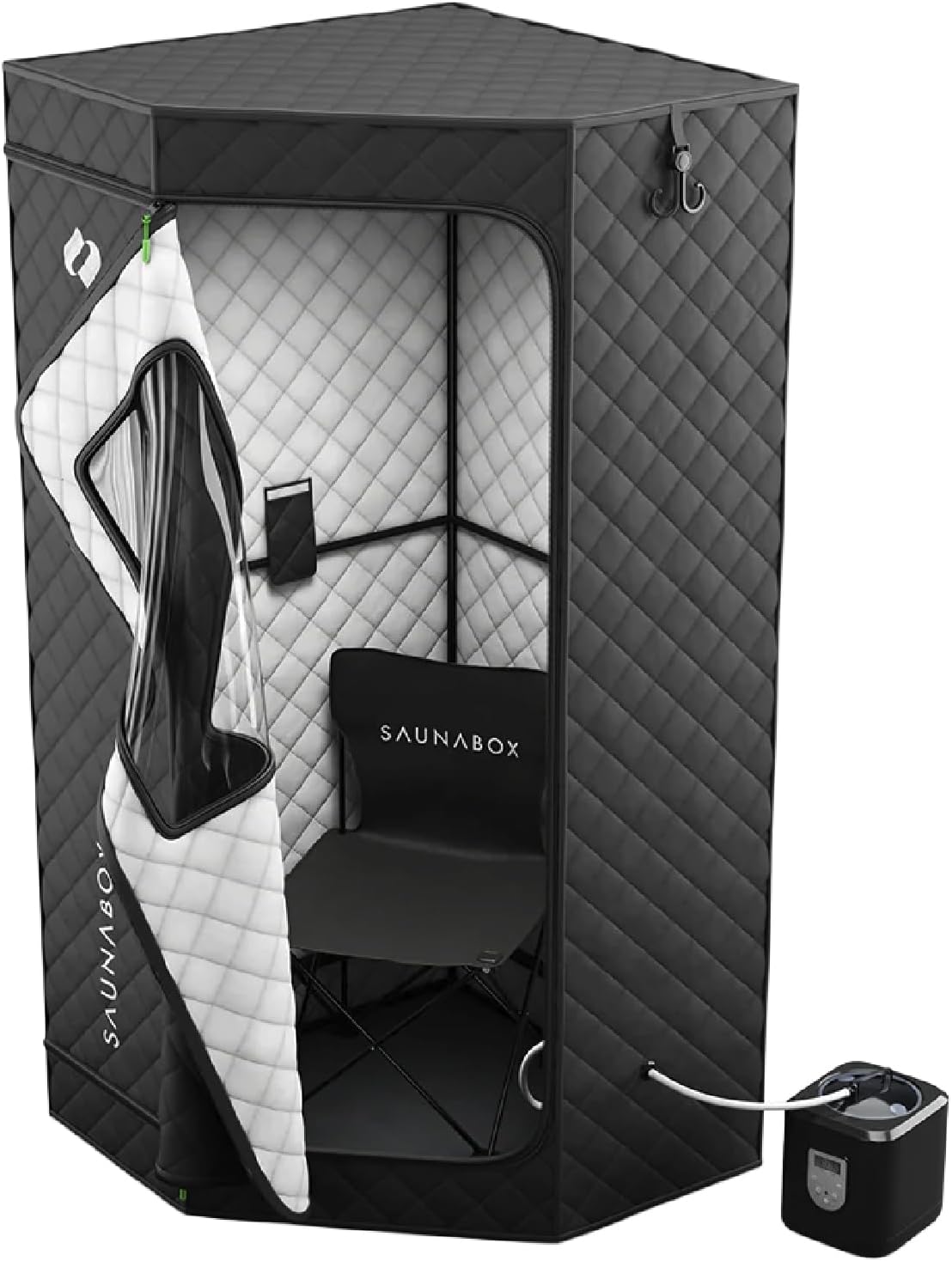SAUNABOX® SmartSteam Kit Pro | Personal Steam Sauna for Home Use | Portable Sauna Tent with Chair  Mat & Case | Full-Body Steam Therapy for Relaxation  Detox & Recovery