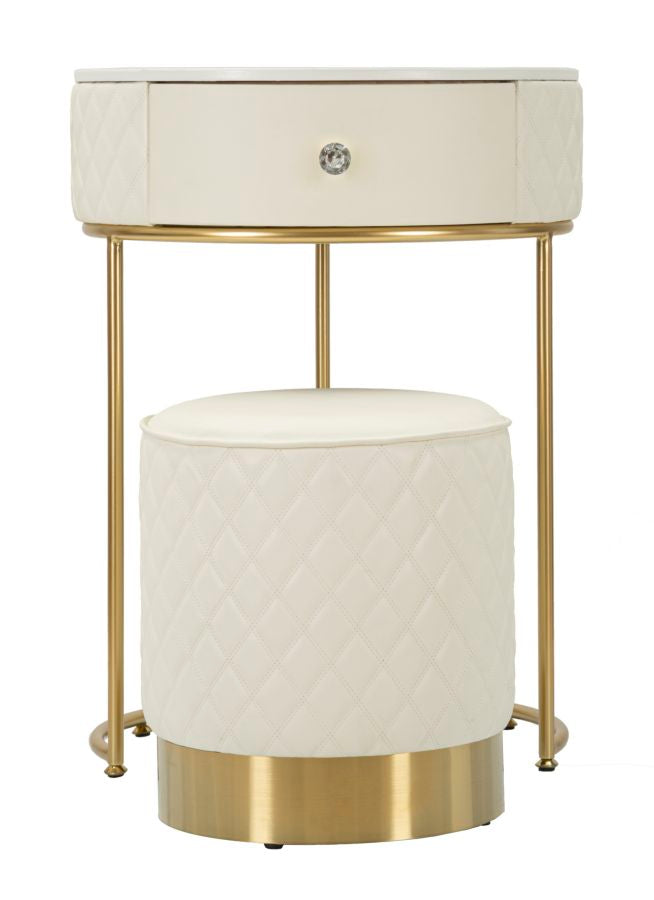 Mauro Ferretti Sharon Nachtkastje   kaptafel met lade en poef