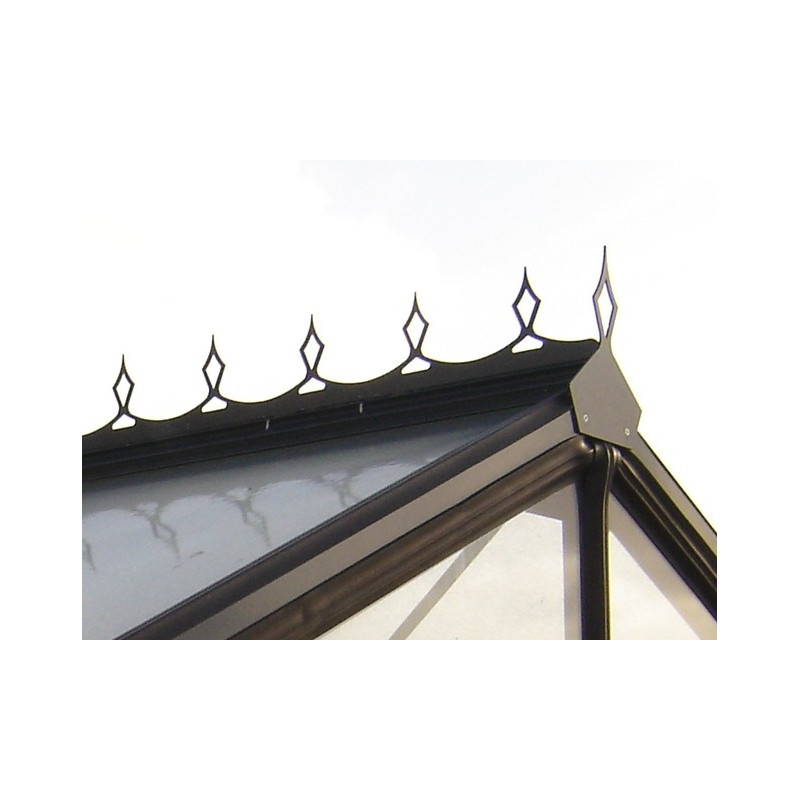 Décoration de faîtière laquée pour serre 9 vitres ACD