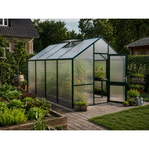 Gewächshaus »Dahlie«, 12,74 m², tannengrün