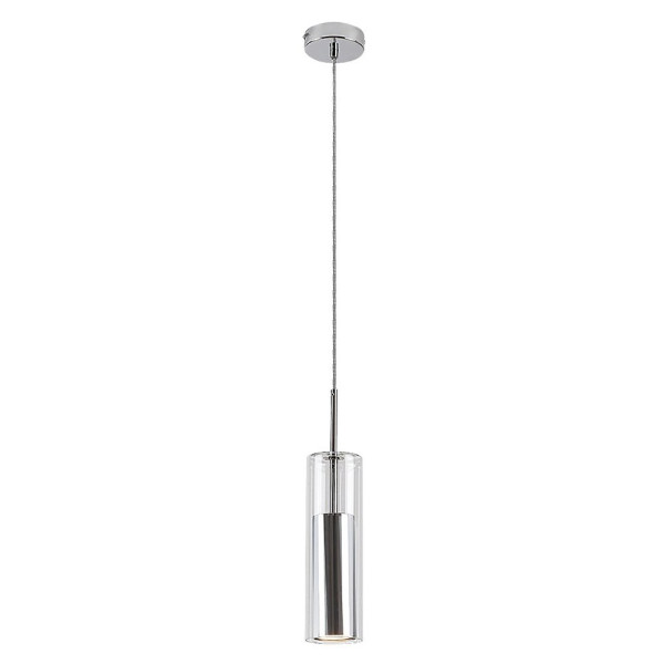 Lampa wisząca chromowana przezroczysta Kalevi 1xGU10x50W Rabalux