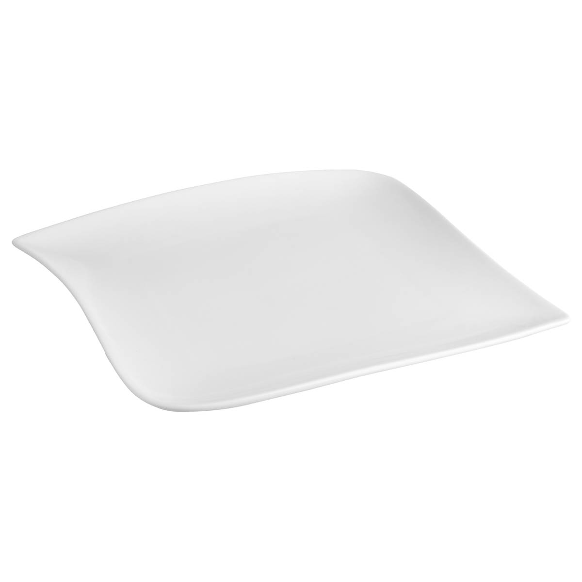 Set of 6 Dinner Plates "Vague" 25.5x25.2 cm, White