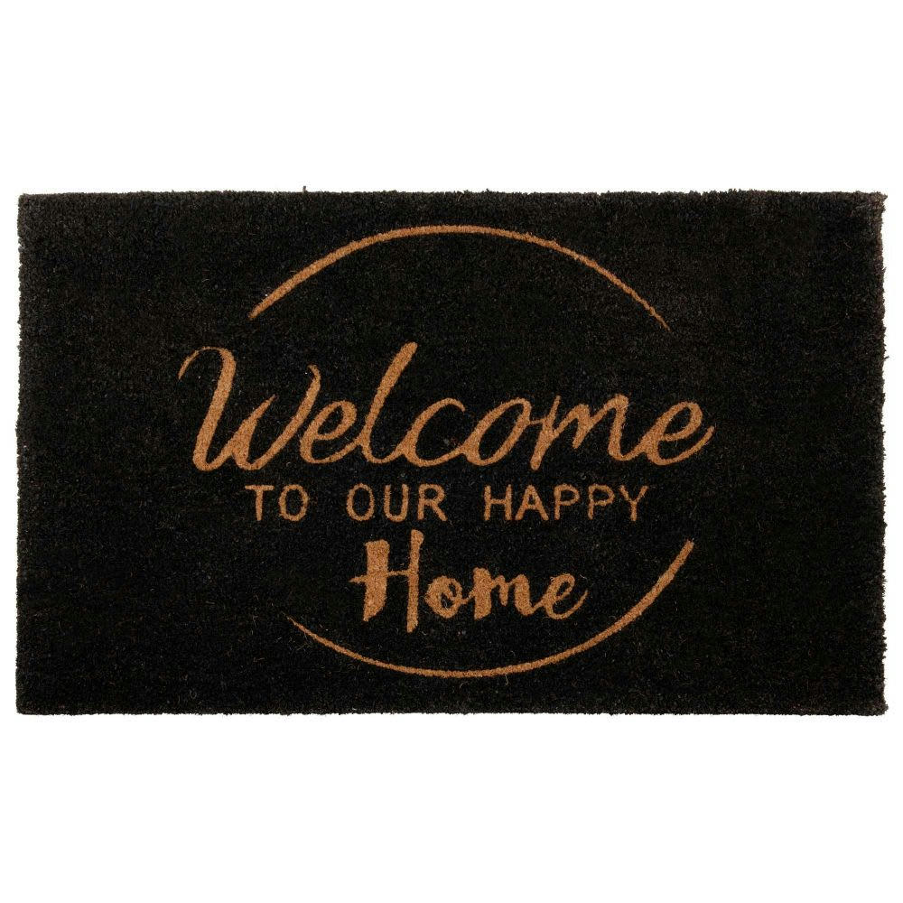 HAPPY - Paillasson en fibre de coco imprimé 60x90