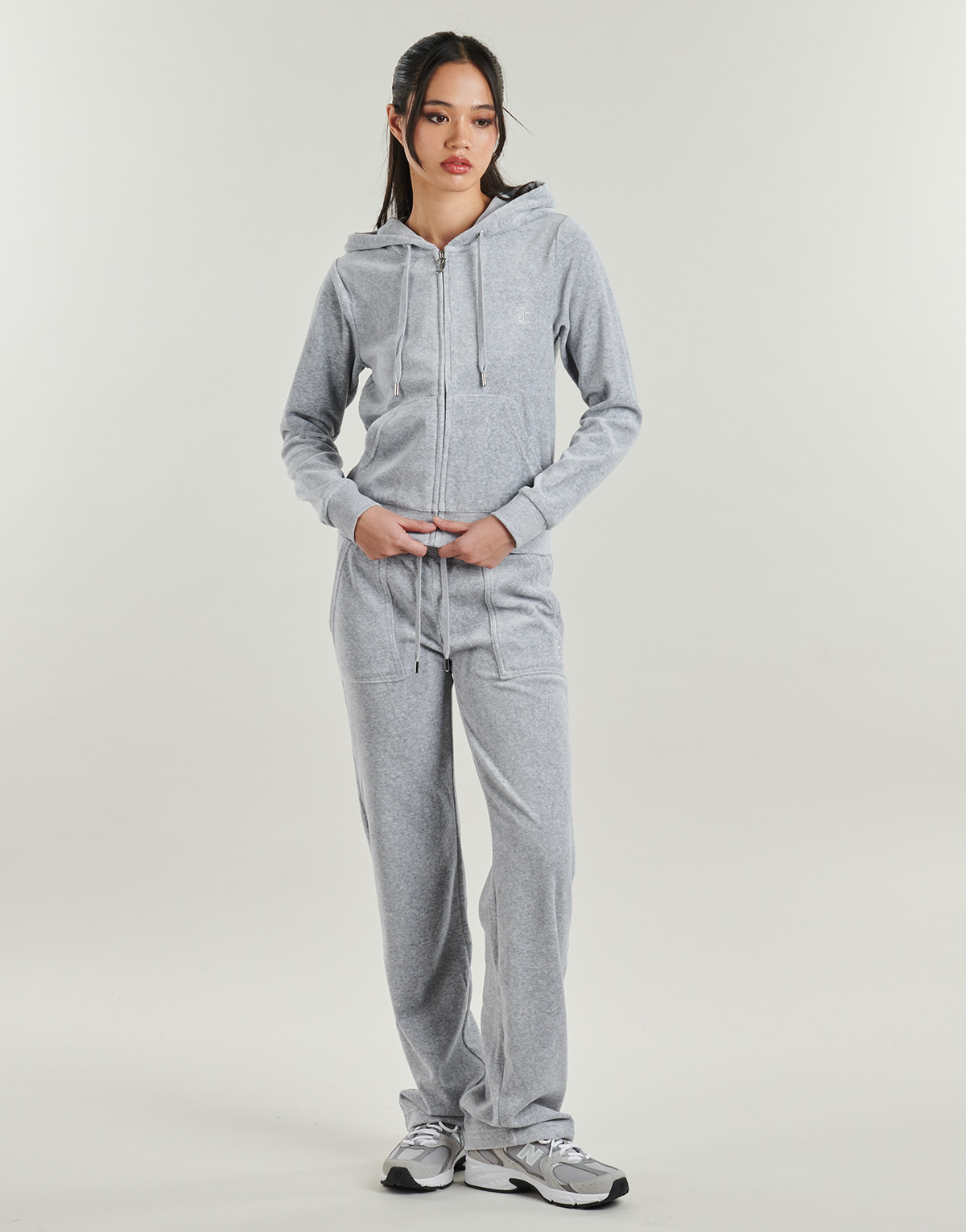 Juicy Couture - Del Ray Straight Leg Track Pant With Pocket - Grey