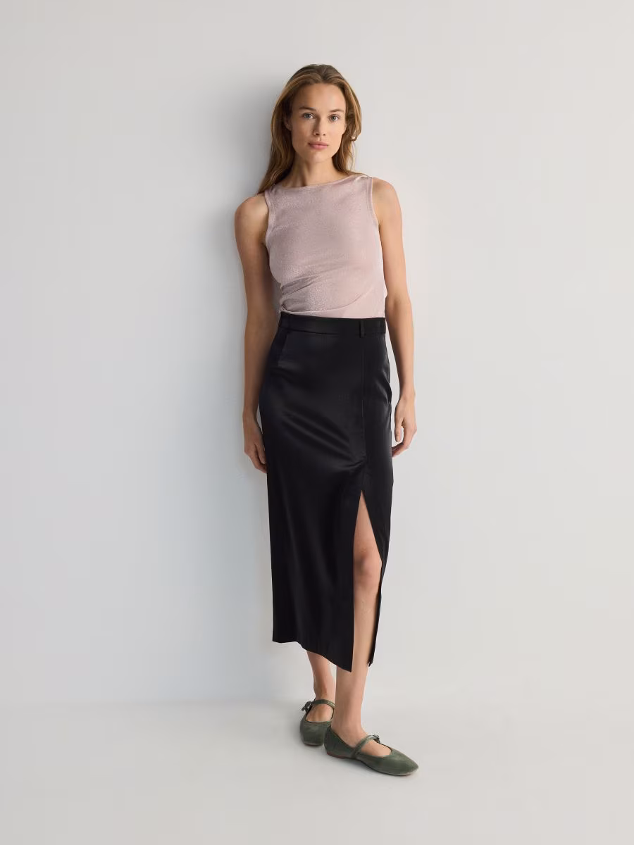Midi Skirt With Sheen