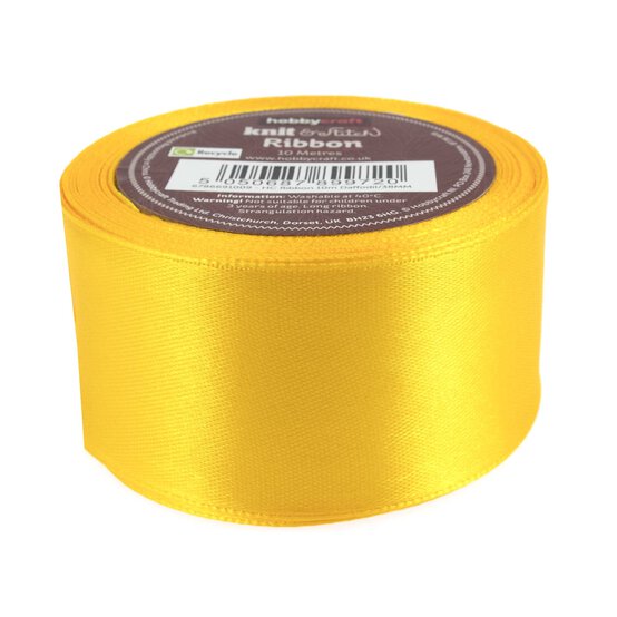 Daffodil Satin Ribbon 38mm x 10m