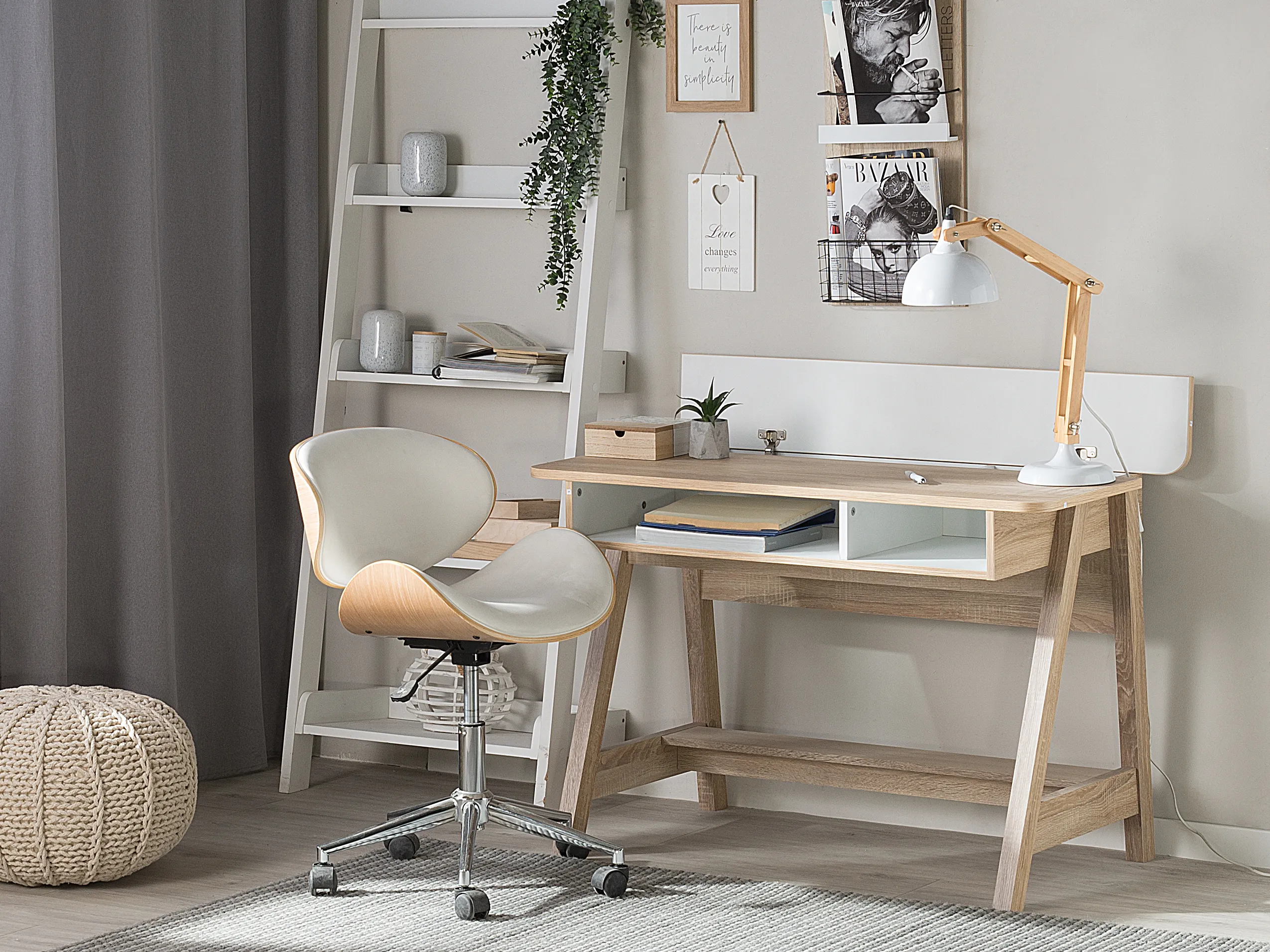 Home Office Desk JACKSON White 110 cm 60 cm