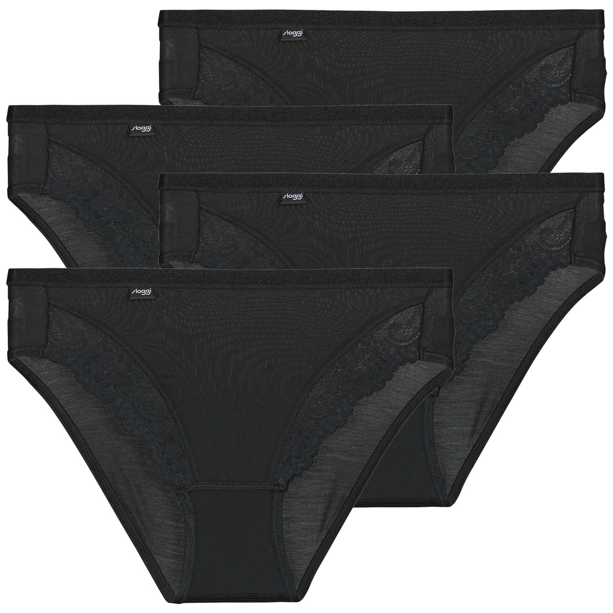 Sloggi  - Romance Tai PACK DE 4 - Black