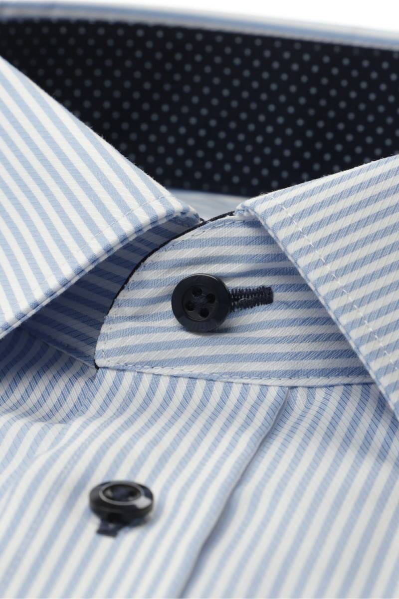 ETERNA Comfort Fit Hemd hellblau, Gestreift