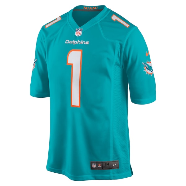 Number 1 Groom Miami Dolphins Nike Game Jersey - Aqua