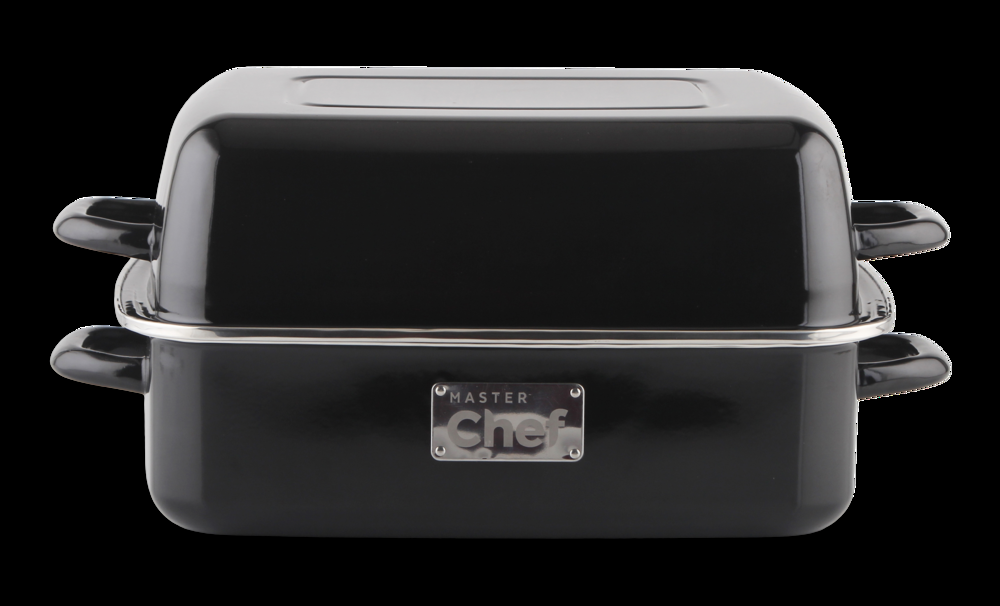 MASTER Chef Rectangular Enamel Double Roaster, 41 x 30cm