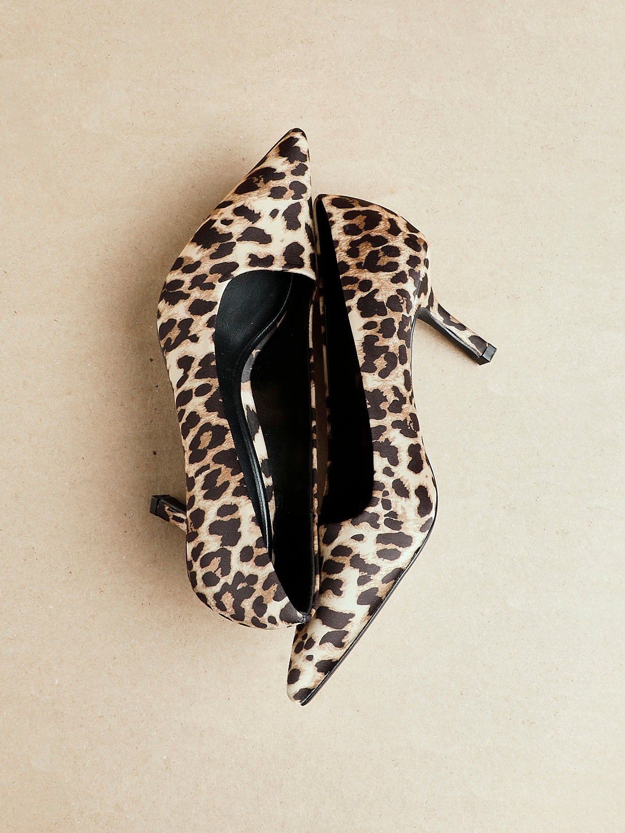 Linzi Kat Leopard Print Scuba Court Heel