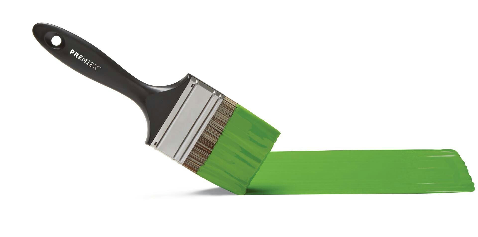 Premier Flat Poly Paint Brush with Plastic Handle, 1-in