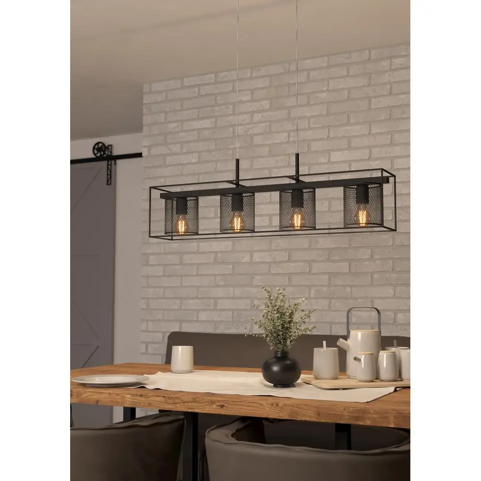 EGLOCatterickHanglamp-E27-91cm-Zwart