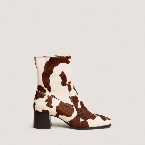 Bottines à bouts ovalesen poulain vache marron | ARGENTAT