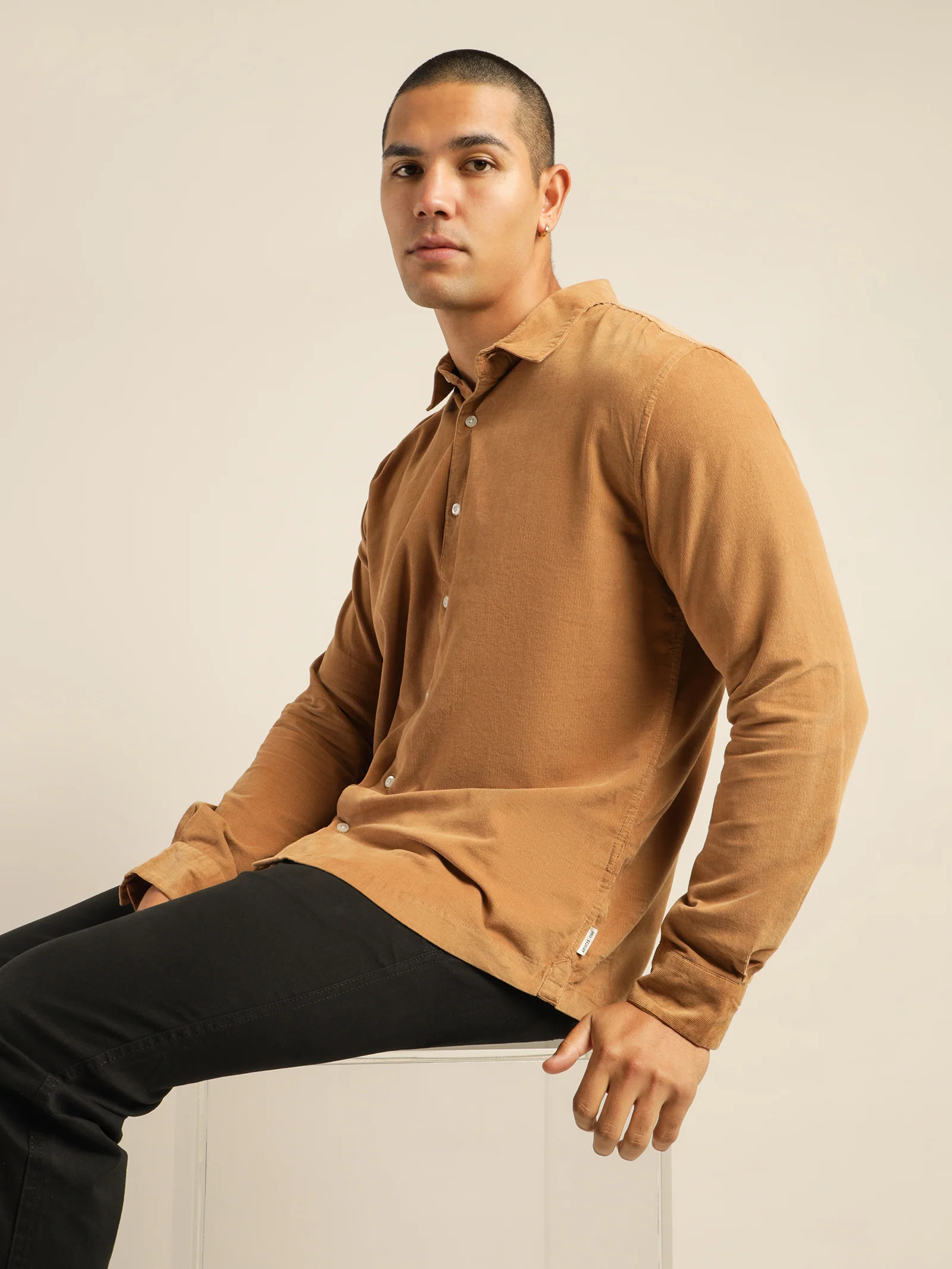 Soren Micro-Cord Long Sleeve Shirt