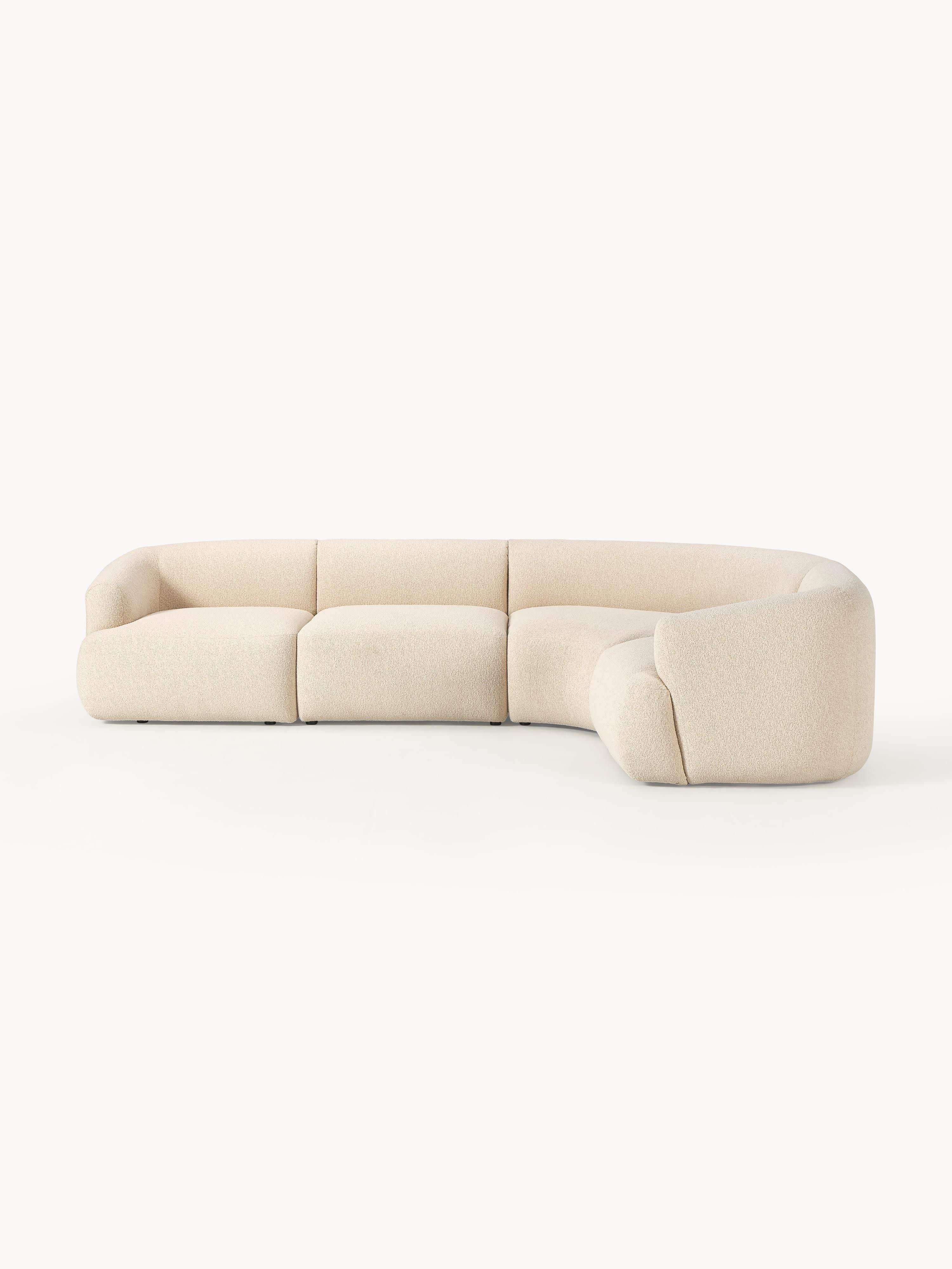 Modulares Bouclé-Ecksofa Sofia (4-Sitzer)
