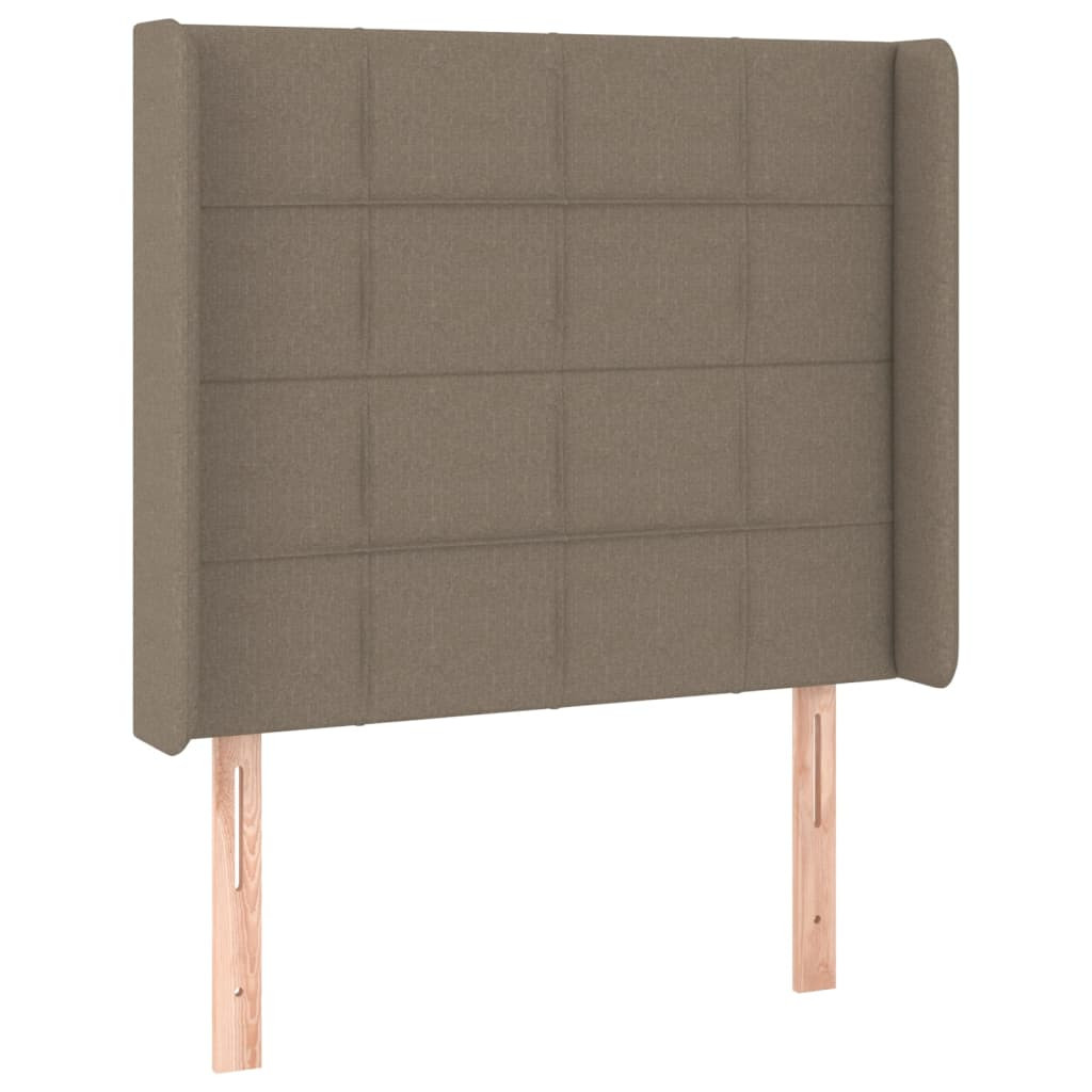 Wezgłowie Taupe 93 x 16 x 118/128 cm Tkanina vidaXL