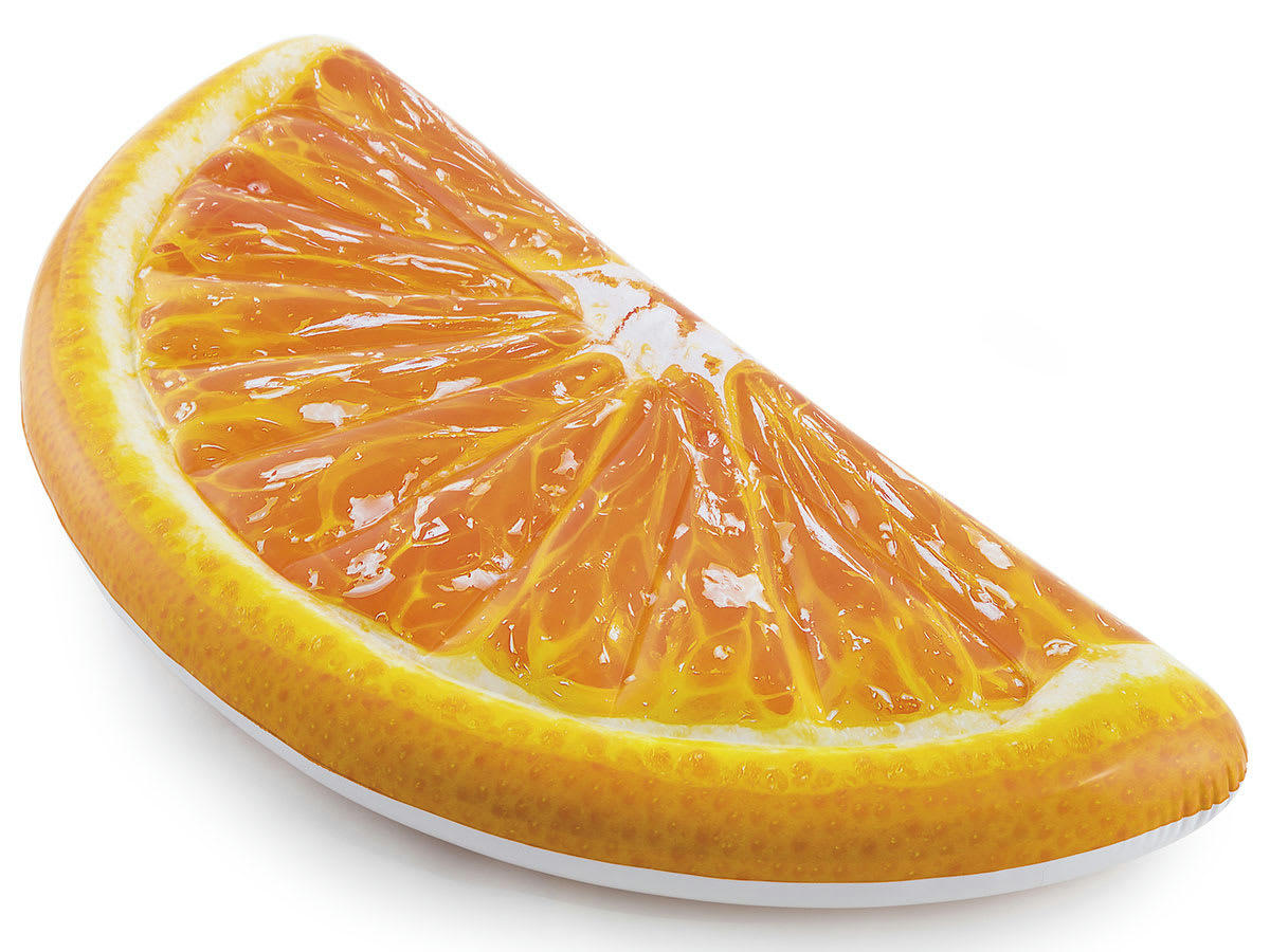 - Matelas de piscine 2 places quartier d'orange en vinyle orange