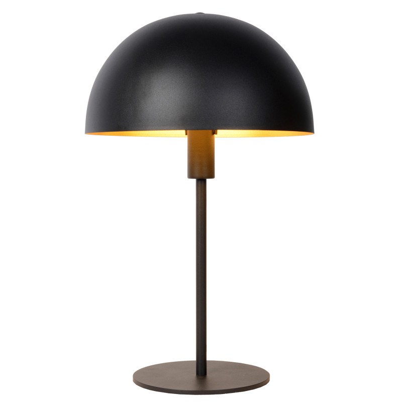 Lampe de table Siemon noire E14 25 W LUCIDE