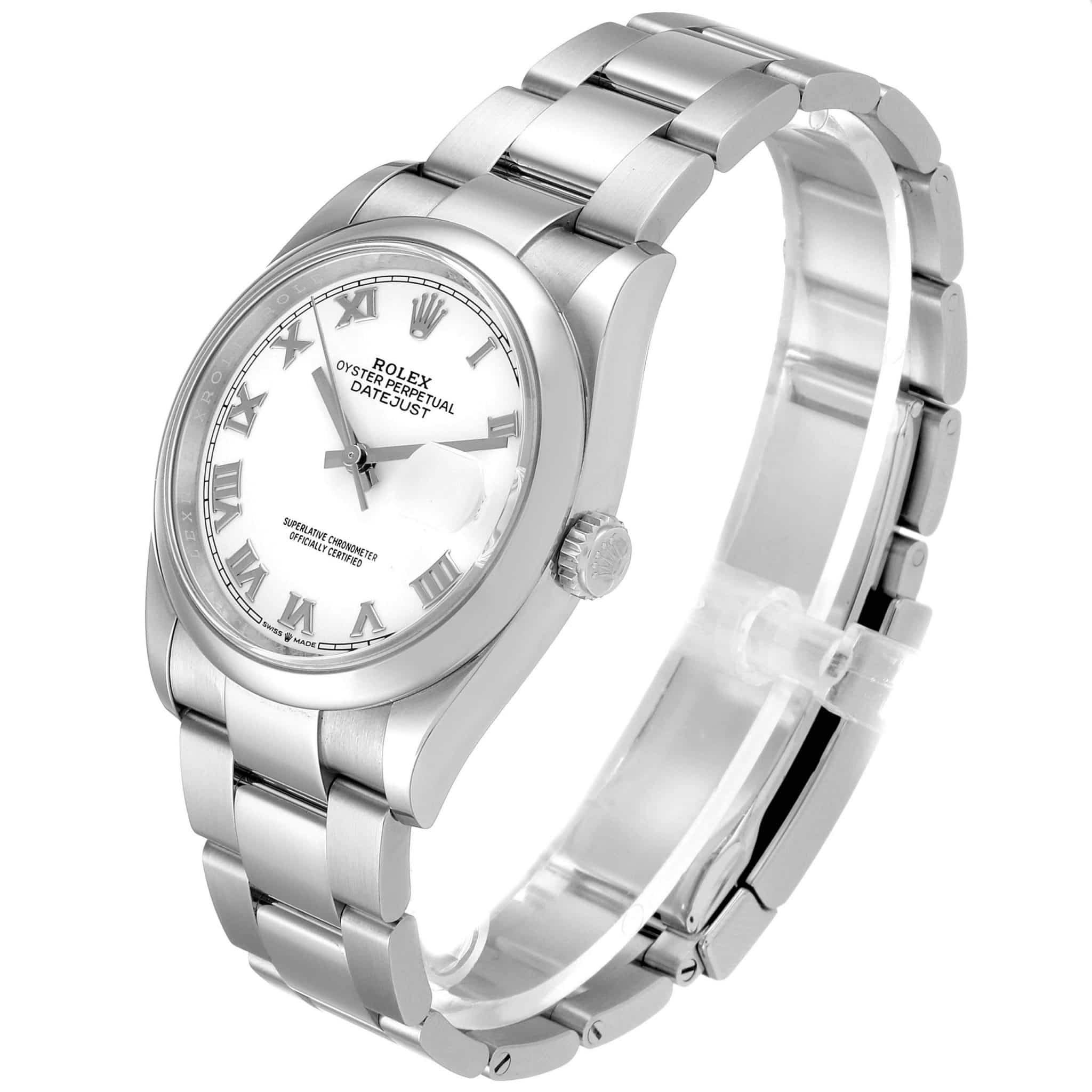 Rolex Datejust 126200 “White Dial Smooth Bezel” Top Grade Clone 1:1