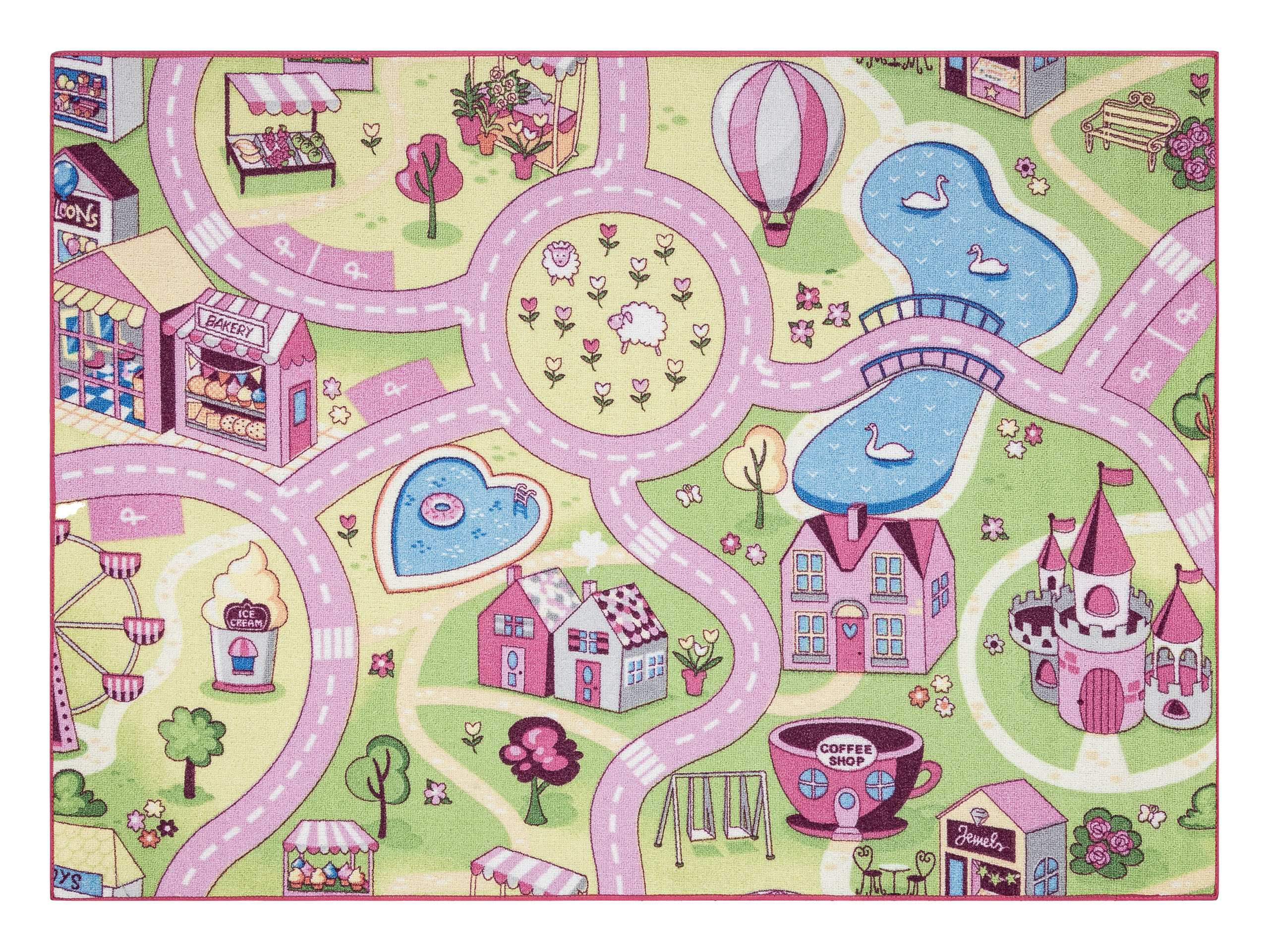 DYWAN REBEL ROADS Sweet town 26 Słodycze, dla dzieci 95x133 cm