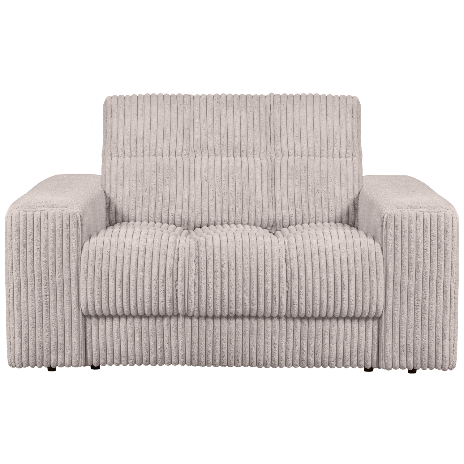 WOOOD loveseat Second Date - Grove Ribstof - Naturel - 78x136x101