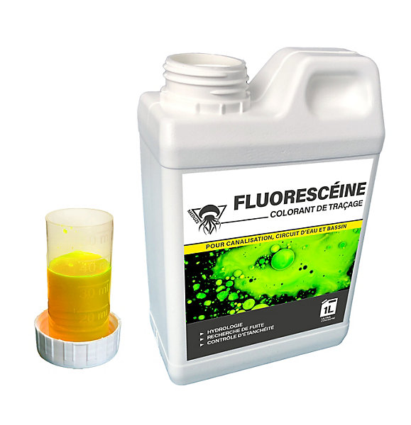 Méduze - Fluorescéine concentrée liquide 1L - Polyvalente - Dilution facile - Très grande visibilité