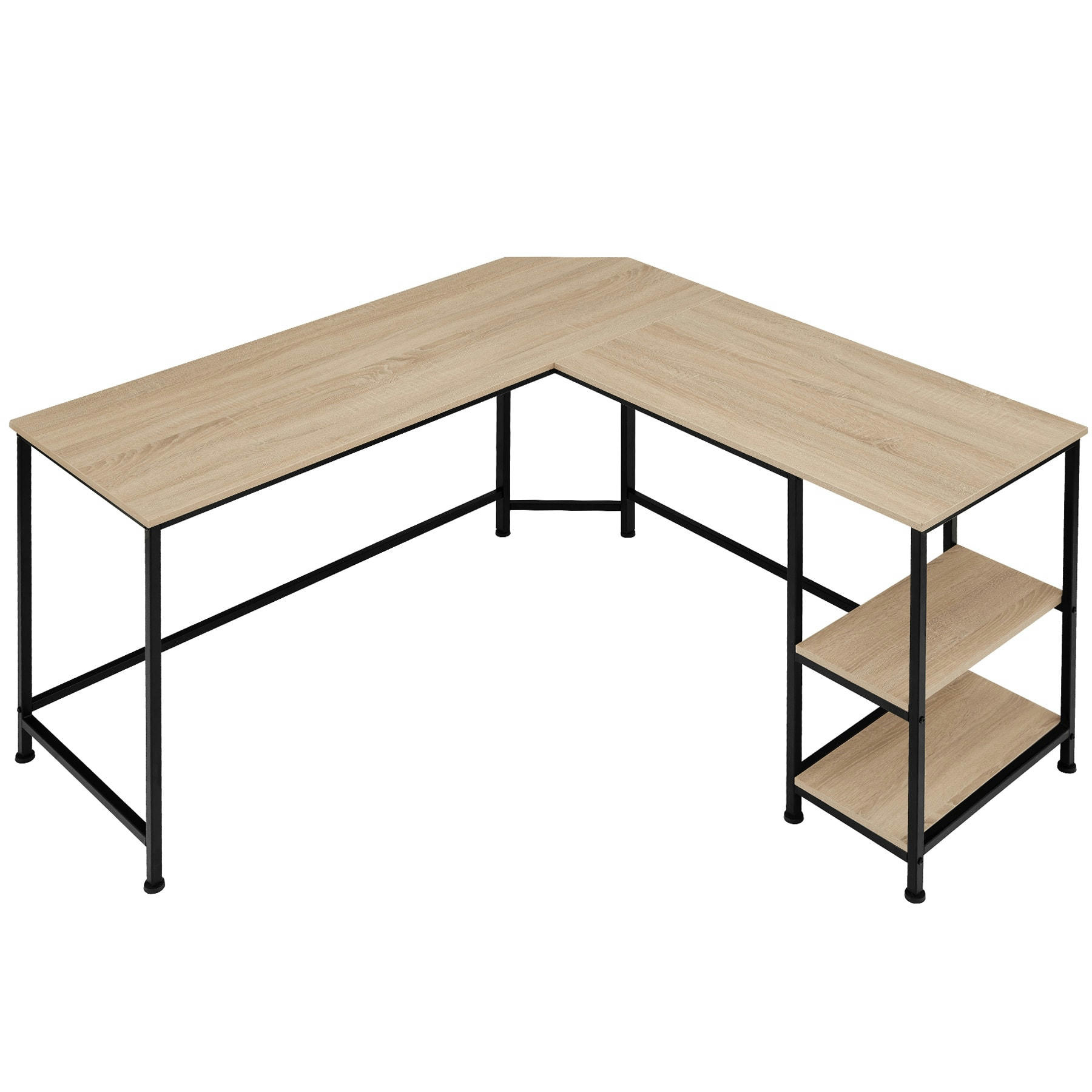- Bureau Style industriel Bois clair industriel, Chêne Sonoma