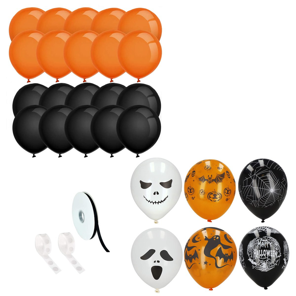 Ozdoby na Halloween zestaw balony girlanda kurtyna 38 el.
