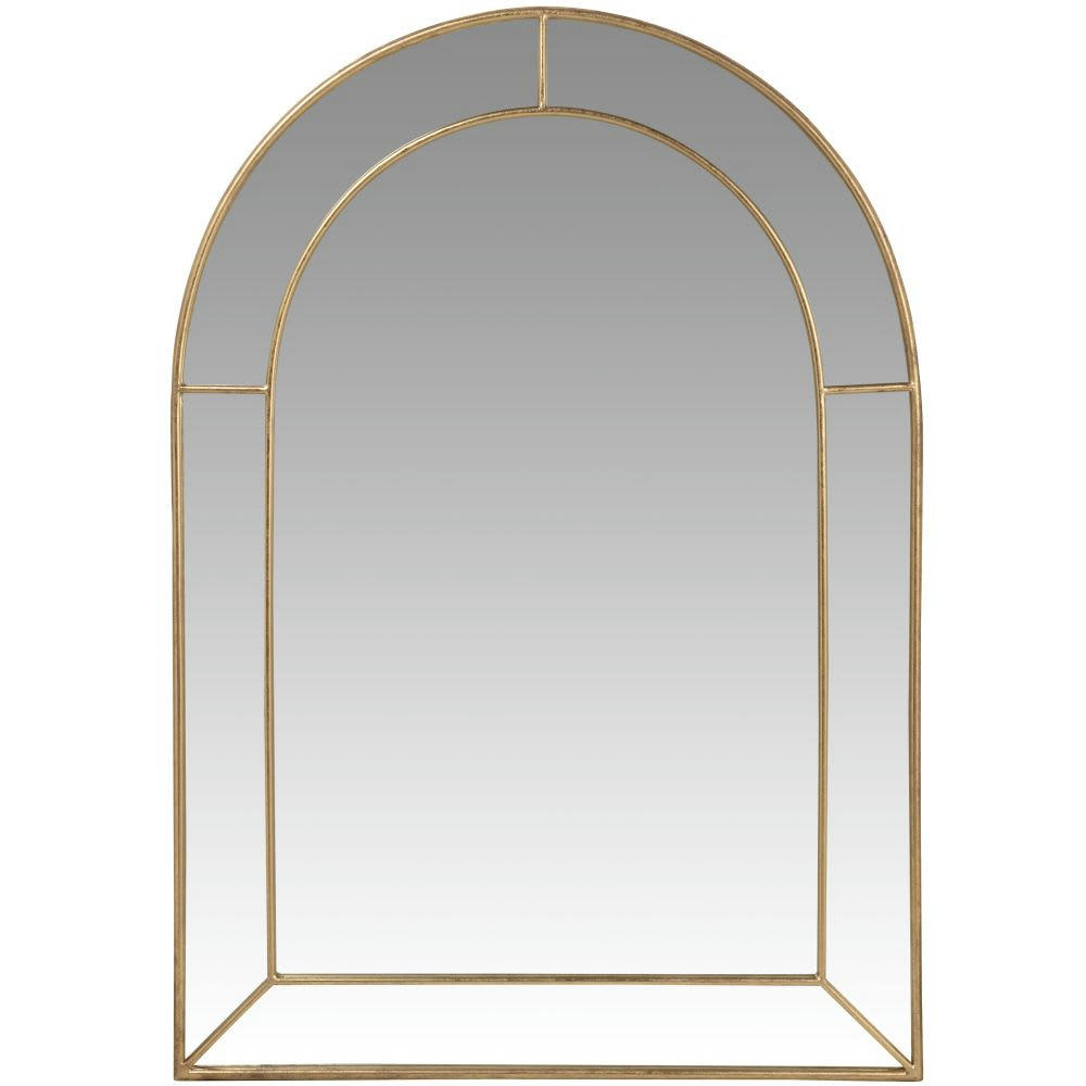 MALAYA - Miroir arche en métal doré 70x100