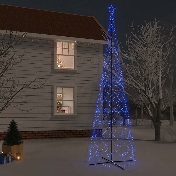 Arbre de Noël cône 3000 LED Bleues 230x800 cm vidaXL