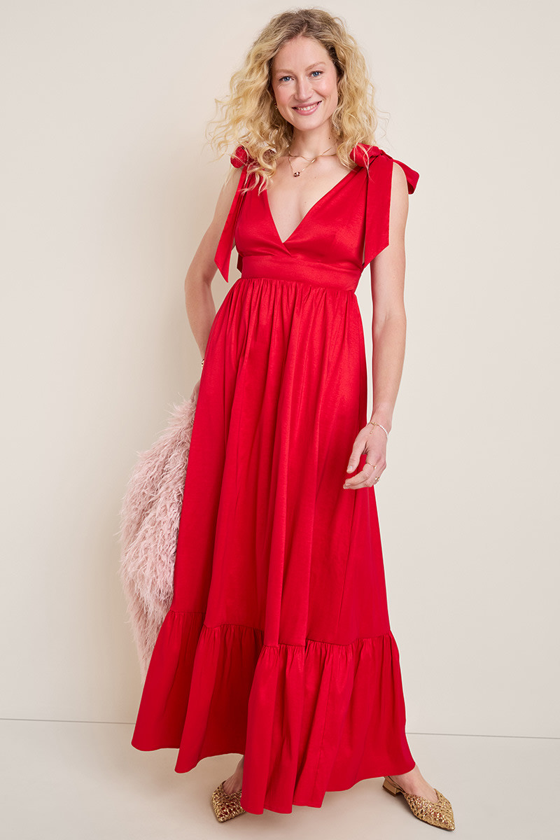 Scarlett Tie Strap Maxi Dress
