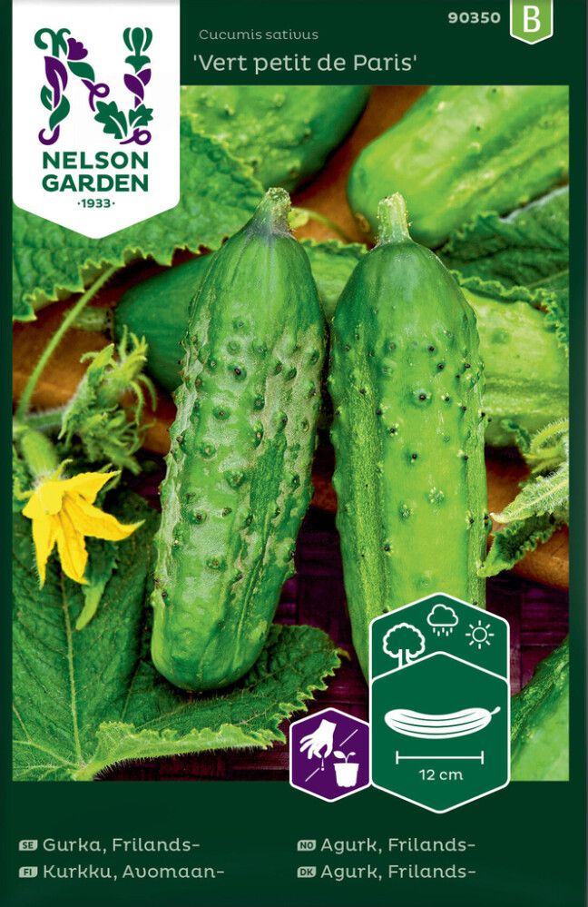 GRØNNSAKSFRØ NELSON GARDEN DRUEAGURK VERT PETIT DE PARIS
