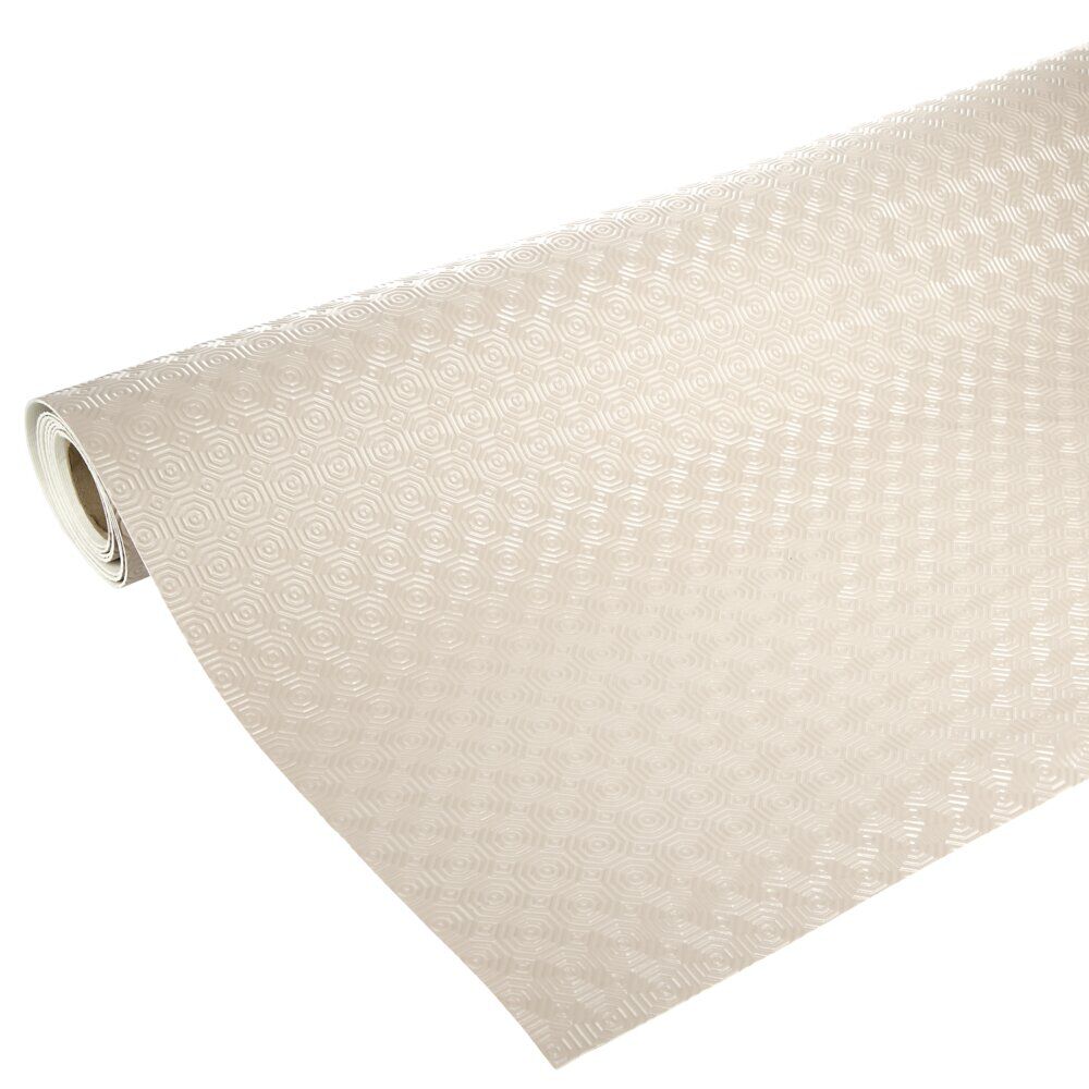 Toile PVC au mètre épaisse gaufrée antidérapante beige uni L140cm