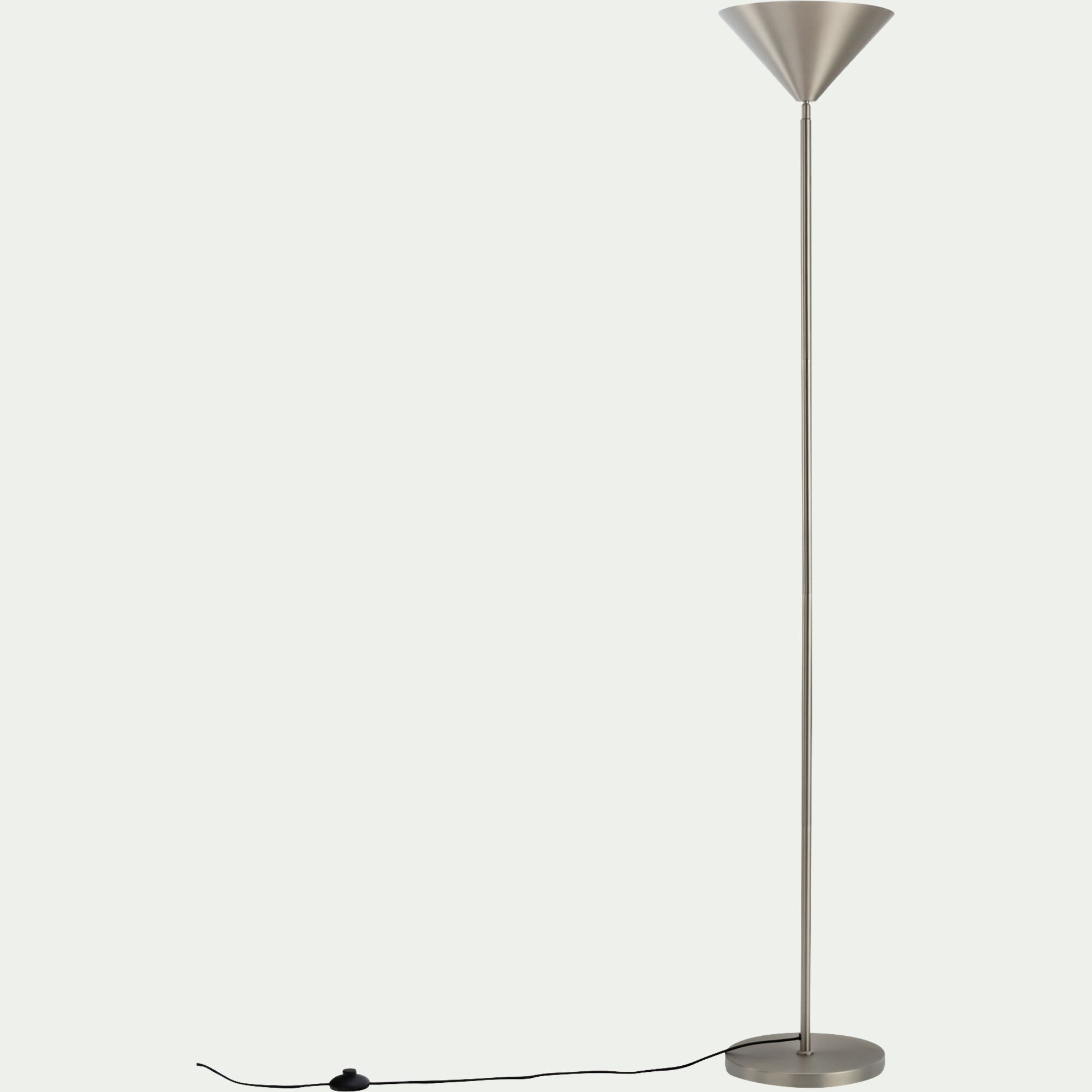 RAVENNE - Lampadaire électrifié H180cm en fer - argent brossé