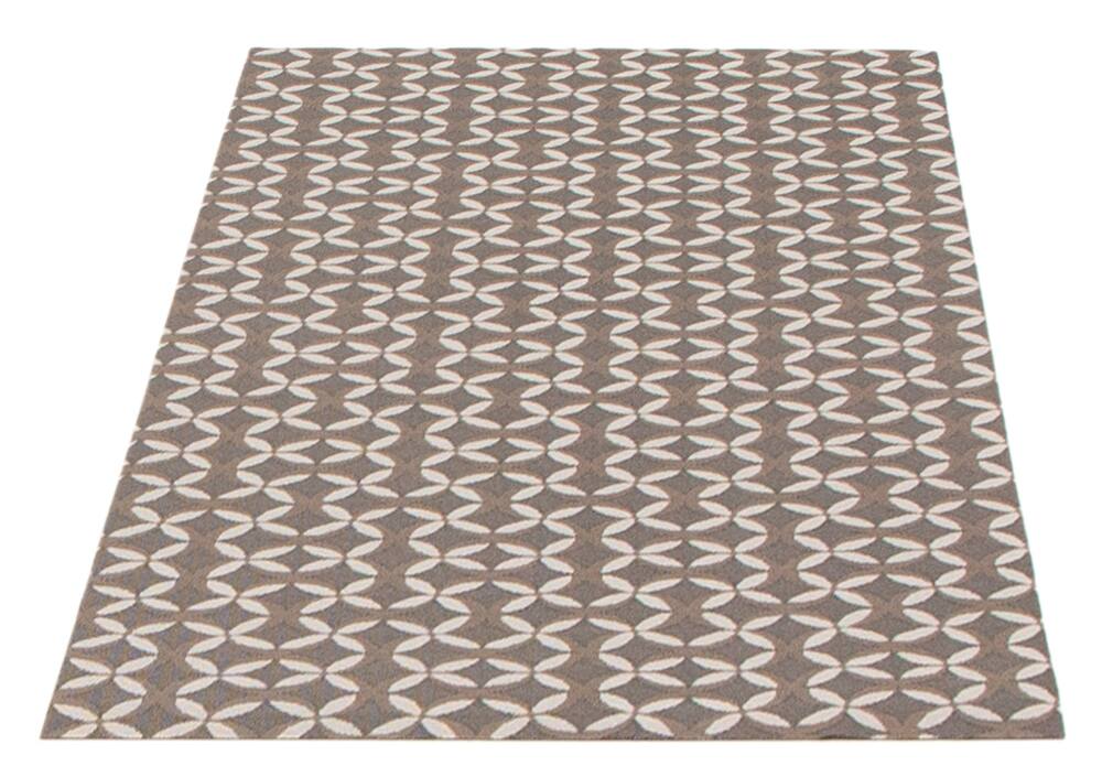 ECARPET Combo Pack Bellisima Indoor Geometric Area Rug/Runner, Assorted Sizes, Black/Brown, 2-pc